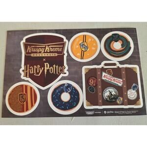 Krispy Kreme Harry Potter Sticker Sheet Exclusive 2025 Limited Back to Hogwarts